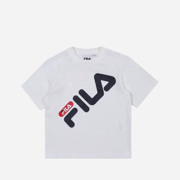 Fila Tričká Detske Biele - Pisa Crew Neck S/S Vypredaj - Slovakia 30129-IGCB